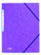 Chemise 3 rabats à élastiques Eurofolio+, carte grainée, coloris violet,image 1