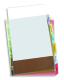 Pochettes intercalaires à onglets, 6 touches, A4XL, en PVC coloré,image 1
