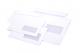 Enveloppe Adhéclair blanche fd gris 110x220/DL, avec fenêtre 35x100 à 20/20, adhésive avec bande, 90 g/m² - boîte de 500,image 2