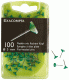 Boîte de 100 épingles à tête plate diam. 5mm, pointe de 8mm, coloris vert,image 2