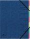 Trieur agrafé Carte lustrée, 7 compartiments, coloris bleu,image 1