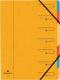 Trieur agrafé Carte lustrée, 7 compartiments, coloris jaune,image 1