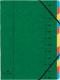 Trieur agrafé Carte lustrée, 12 compartiments, coloris vert,image 1