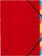 Trieur agrafé Carte lustrée, 12 compartiments, coloris rouge,image 1