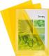 Etui carton de 100 pochettes coins, format A4, PVC lisse, coloris jaune,image 1