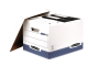 Container à archives Bankers Box System, assemblage auto Fastfold, coloris blanc/bleu,image 2