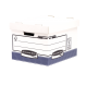 Container à archives Bankers Box System, assemblage auto Fastfold, coloris blanc/bleu,image 1