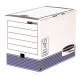 Boîte à archives Bankers Box System, format A4, larg. 200 mm, montage auto Fastfold, coloris blanc/bleu,image 1
