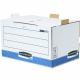 Container à archives Bankers Box System, à ouverture frontale, coloris blanc/bleu,image 1