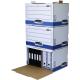 Container à archives Bankers Box System, à ouverture frontale, coloris blanc/bleu,image 3
