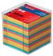 Boîte en plastique transparent, avec 650 feuillets 90x90mm, coloris assortis,image 1
