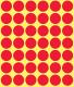 Etui de 1056 pastilles adhésives, diamètre 18 mm, coloris rouge (22 feuilles / cdt),image 2