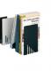 Serre-livres métalliques étroits (paire), 14 x 8,5 x 14 cm, coloris noir,image 2