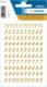 Pochette de 208 chiffres adhésifs dorés, haut. 8 mm (2 feuilles 9x16 / cdt),image 1