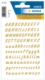 Pochette de 238 lettres adhésives dorées, haut. 8 mm (2 feuilles 9x16 / cdt),image 1