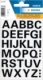 Pochette de 36 lettres adhésives noires, haut. 15 mm (1 feuille 9x16 / cdt),image 1