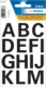 Pochette de 28 lettres adhésives noires, haut. 25 mm (2 feuilles 9x16 / cdt),image 1