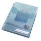 Sachet de 3 pochettes à soufflet Combifile A4, en PP grainé, avec bande perforée, bleu translucide,image 2