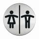 Pictogramme Toilettes Dames & Messieurs, coloris silver,image 1