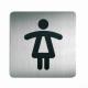 Pictogramme Toilettes Dames, coloris silver,image 1