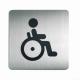Pictogramme Toilettes Handicapés, coloris silver,image 1