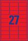 675 étiquettes Laser rouge fluo enlevables, format 63,5 x 29,6 mm (25 feuilles / cdt),image 2