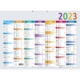 Calendrier de banque Multicolore r/v°, bandeau neutre, 55x40,5 FR,image 1