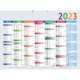 Calendrier de banque Multicolore r/v°, bandeau neutre, 55x40,5 FR,image 2