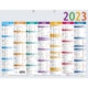 Calendrier de banque Multicolore r/v°, bandeau neutre, 43x33,5 FR,image 1