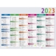 Calendrier de banque Multicolore r/v°, bandeau neutre, 29,5x22 FR,image 2