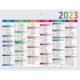 Calendrier de banque Multicolore r/v°, bandeau neutre, 17x13 FR,image 2