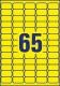 1300 étiquettes enlevables Laser jaunes, format 38,1 x 21,2 mm (20 feuilles / cdt),image 2