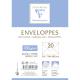 Sachet de 20 enveloppes Triomphe vélin blanc, doublure blanche, gommée, 80+50 g/m², C6,image 1