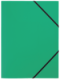 Chemise 3 rabats à élastiques Standard A4, en polypro coloris vert,image 1