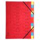 Trieur agrafé Carte lustrée, 24 compartiments, coloris rouge,image 1