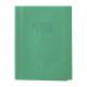 Protège-cahier Grain Madras 17x22, PVC 22/100, coloris vert, avec rabats marque-pages et porte-étiquette,image 1