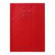 Protège-cahier Grain Madras 210x297, PVC 22/100, coloris rouge, avec rabats marque-pages et porte-étiquette,image 1