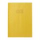 Protège-cahier Grain Madras 210x297, PVC 22/100, coloris jaune, avec rabats marque-pages et porte-étiquette,image 1