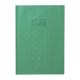 Protège-cahier Grain Madras 210x297, PVC 22/100, coloris vert, avec rabats marque-pages et porte-étiquette,image 1
