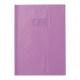 Protège-cahier Grain Madras A4, PVC 22/100, coloris violet, avec rabats marque-pages et porte-étiquette,image 1
