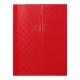 Protège-cahier Grain Madras 240x320, PVC 22/100, coloris rouge, avec rabats marque-pages et porte-étiquette,image 1