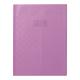 Protège-cahier Grain Madras 240x320, PVC 22/100, coloris violet, avec rabats marque-pages et porte-étiquette,image 1