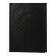 Protège-cahier Grain Madras 240x320, PVC 22/100, coloris noir, avec rabats marque-pages et porte-étiquette,image 1