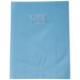 Protège-cahier Grain Cuir A4, PVC 20/100, coloris bleu clair, avec porte-étiquette,image 1