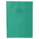 Protège-cahier Grain Losange A4, PVC 18/100, coloris vert, avec porte-étiquette,image 1