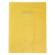 Protège-cahier Grain Cuir 240x320, PVC 20/100, coloris jaune soleil, avec porte-étiquette,image 1