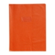 Protège-cahier Grain Cuir 240x320, PVC 20/100, coloris orange, avec porte-étiquette,image 1