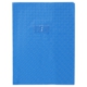 Protège-cahier Grain Losange 240x320, PVC 18/100, coloris bleu, avec porte-étiquette,image 1