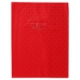 Protège-cahier Grain Losange 240x320, PVC 18/100, coloris rouge, avec porte-étiquette,image 1
