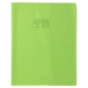 Protège-cahier Grain Losange 240x320, PVC 18/100, coloris vert clair, avec porte-étiquette,image 1